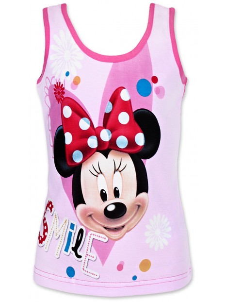 Dívčí bavlněné tílko Minnie Mouse - růžové