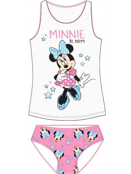 Dívčí spodní prádlo - košilka a kalhotky Minnie Mouse -  sv. šedé