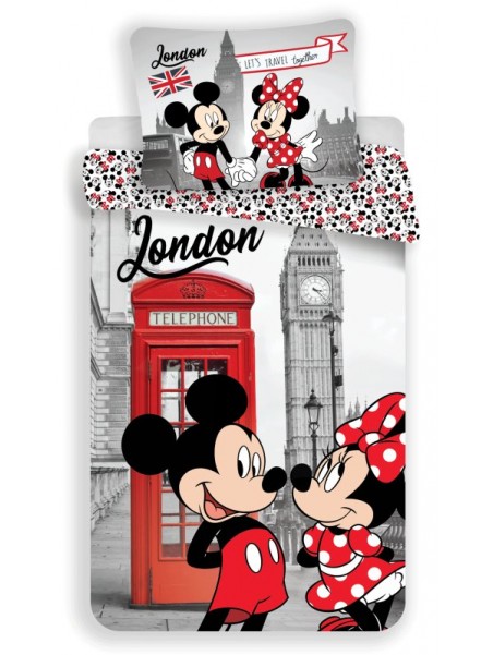 Bavlnené obliečky Mickey a Minnie London ❤ (Disney)