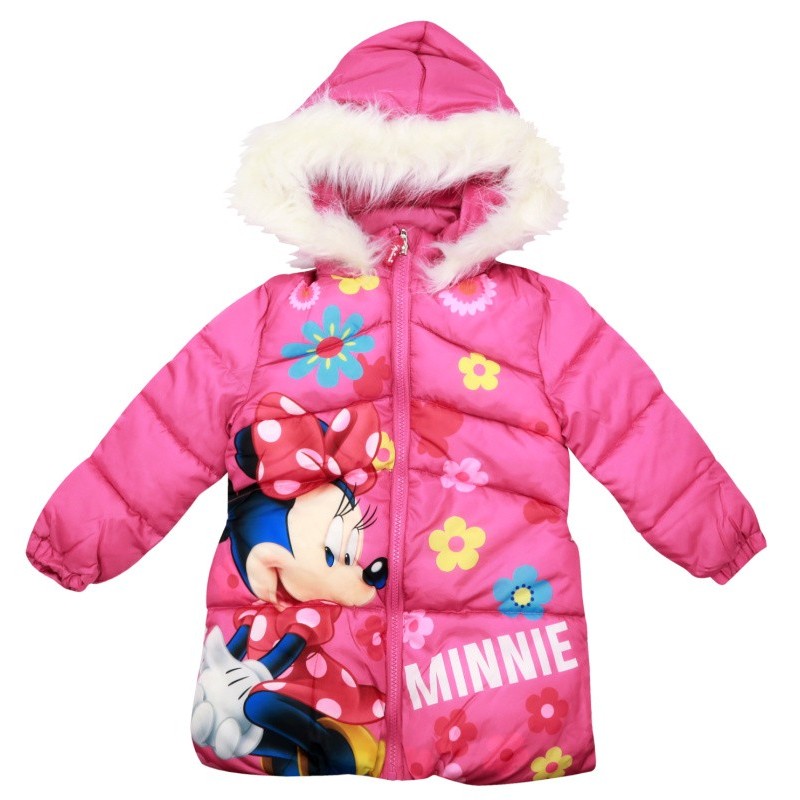 Prešívaný dievčenský zimný kabát Minnie Mouse (Disney)