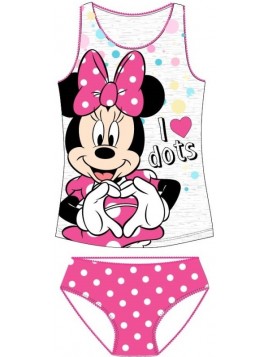 Dívčí spodní prádlo - košilka a kalhotky Minnie Mouse -  šedé