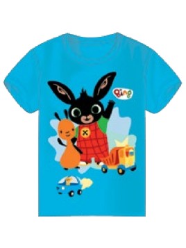 Chlapecké tričko s krátkým rukávem Zajíček Bing a Flop - modré
