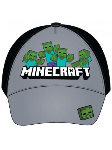 Kšiltovka Minecraft MNC - Creeper - šedá