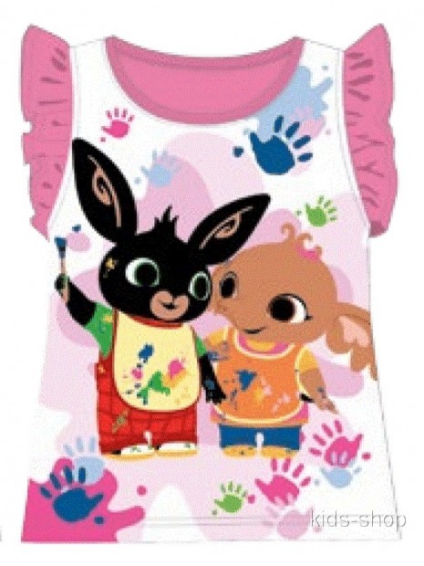 Dievčenské bavlnené tričko / tielko zajačik Bing - tm. ružové