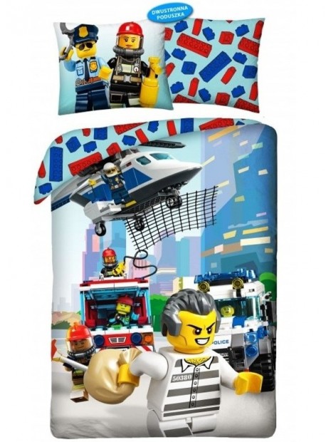 Chlapecké bavlněné ložní povlečení LEGO City - vězeň na útěku