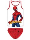 Chlapčenská súprava spodnej bielizne s motívom obľúbeného Spidermana / Marvel. Set je vyrobený zo 100% bavlny. Nátelník v bielom prevedení je zdobený obrázkom pavúčieho muža a je lemovaný červenou farbou. Slipy majú červenú farbu s potlačou pavučín a pavúkov.