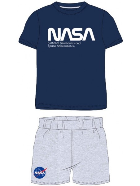 Chlapčenské letné pyžamo NASA - tm. modré
