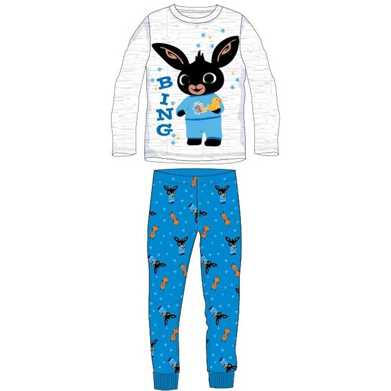 Chlapčenské bavlnené pyžamo králiček Bing - šedo / modré