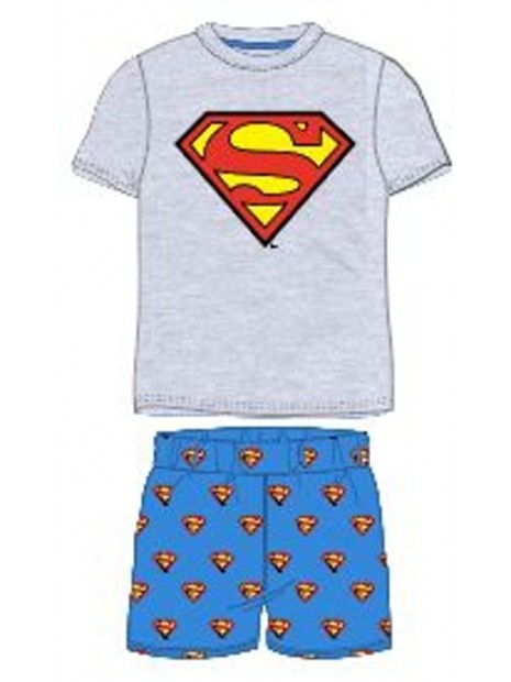 Chlapecké letní pyžamo Superman - šedé