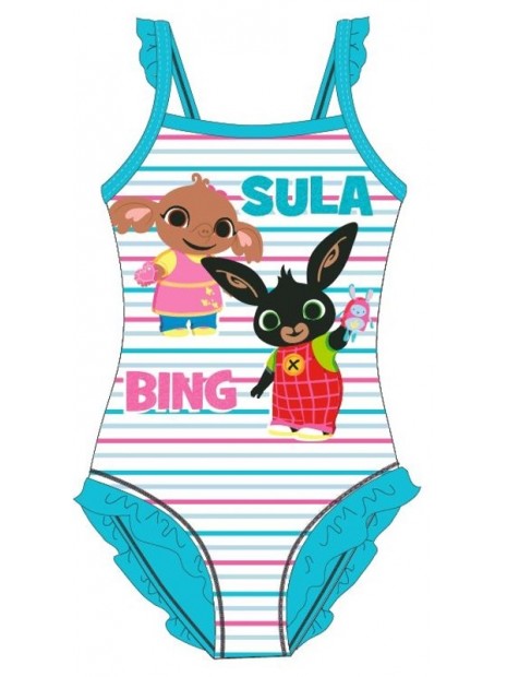 Dievčenské jednodielne plavky Zajačik Bing a Sula - tyrkysové