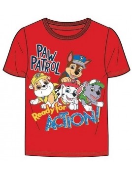 Chlapecké tričko s krátkým rukávem Tlapková patrola - ACTION - červené