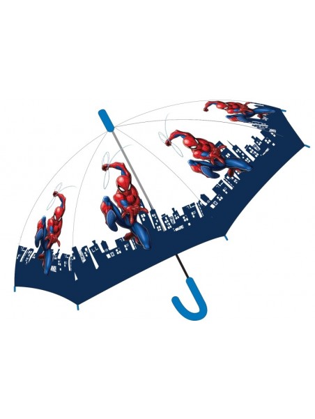 Chlapecký vystřelovací deštník Spiderman - transparentní