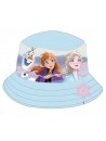 Letní svetlo modrý klobúčik pre dievčatá s motívom z obľúbenej rozprávky Ľadové kráľovstvo (Frozen). Klobúčik zdobí obrázok Elsy a Anny. Klobúk poskytuje UV ochranu 30+ UPF