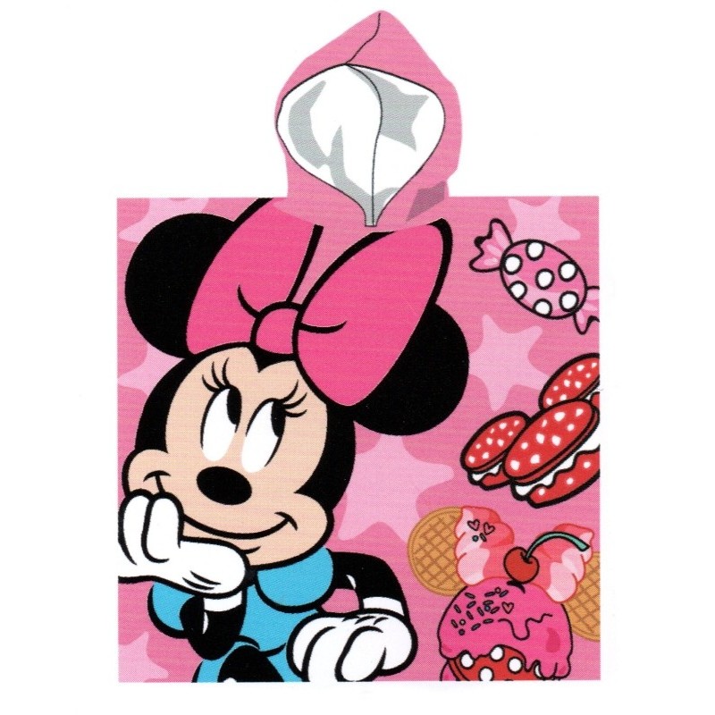 Detská bavlnená pončo osuška s kapucňou Minnie Mouse - Disney
