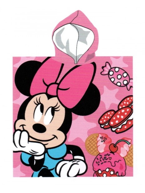 Detská bavlnená pončo osuška s kapucňou Minnie Mouse - Disney