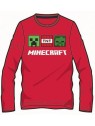 Chlapecké tričko s dlouhým rukávem Minecraft - červené