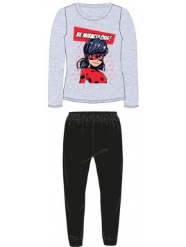 Dievčenské pyžamo Kúzelná lienka - Ladybug - šedé