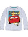 Krásne chlapčenské tričko s dlhým rukávom s motívom Autá - Cars - Pixar. Prednú stranu zdobí obrázok Blesk McQueen 95, farba trička je šedá.