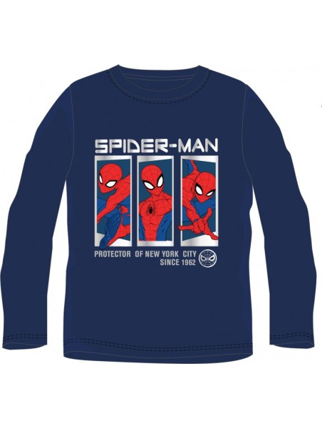Chlapecké tričko s dlouhým rukávem Spiderman MARVEL - modré