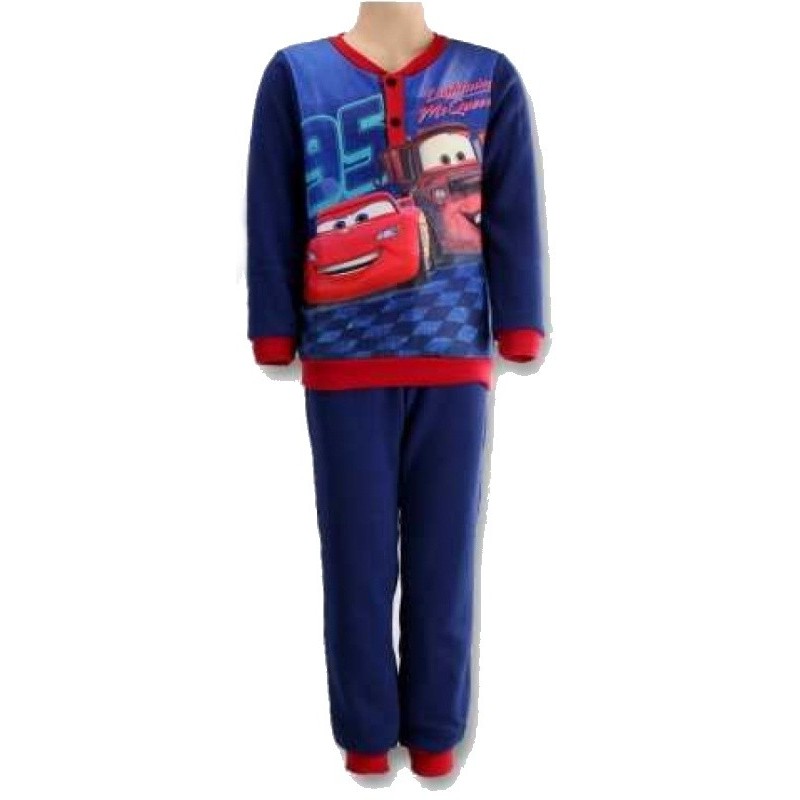 Chlapecké zimní pyžamo Auta - Blesk McQueen - tm. modré