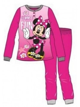 Dievčenské bavlnené pyžamo Minnie Mouse - tm. ružové