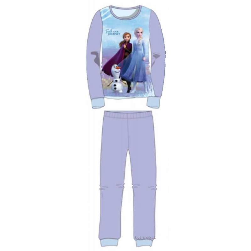 Dievčenské bavlnené pyžamo Ľadové kráľovstvo / Frozen - fialové