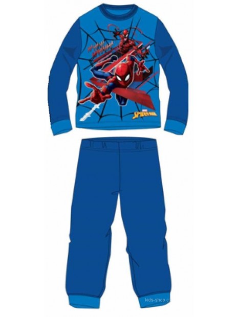 Chlapčenské bavlnené pyžamo Spiderman - modré