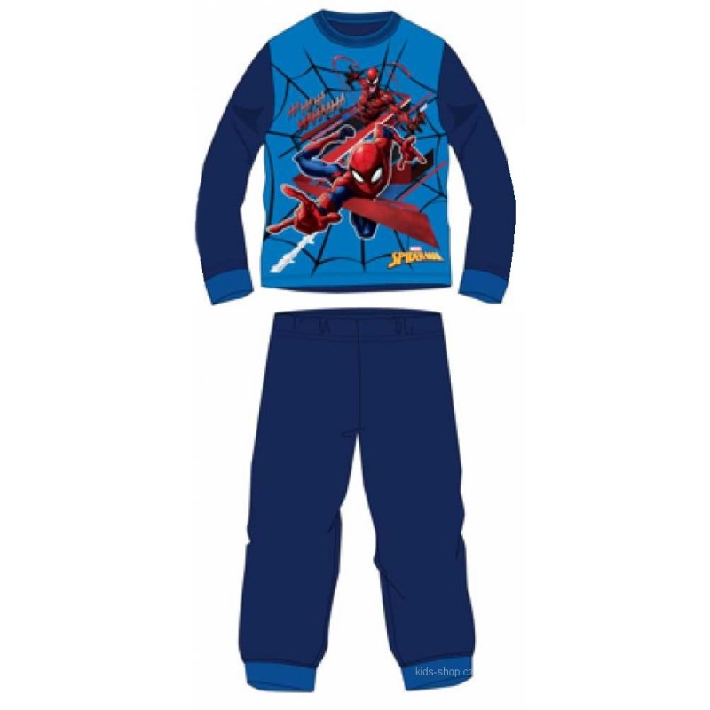 Chlapčenské bavlnené pyžamo Spiderman - tm. modré