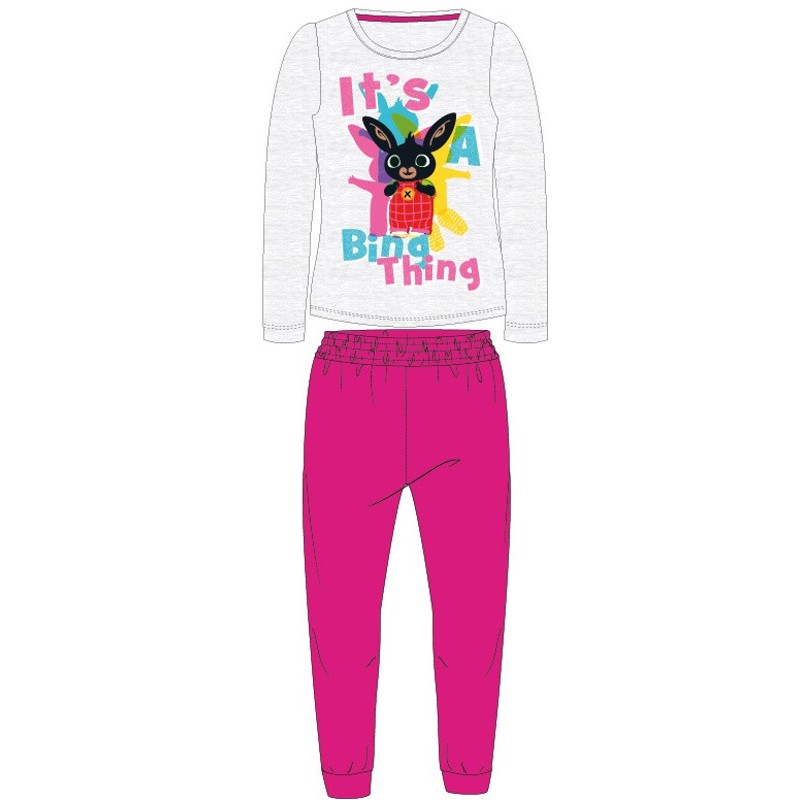 Dívčí bavlněné pyžamo zajiček Bing - růžové