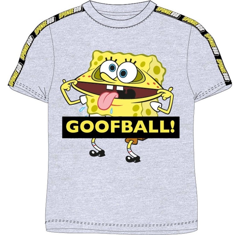 Chlapčenské tričko s krátkym rukávom Spongebob - šedé