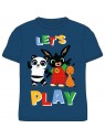 Chlapčenské bavlnené tričko s krátkym rukávom Zajačik Bing - modré