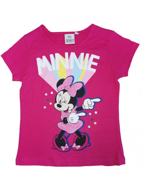 Dievčenské tričko s krátkym rukávom Minnie Mouse - Disney - ružové