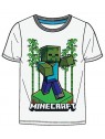 Chlapecké bavlněné tričko s krátkým rukávem Minecraft - Zombie - bílé