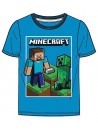 Kvalitné detské tričko s postavami - Creeper a Steve z obľúbenej počítačovej hry Minecraft MNC. Tričko v modrom prevedení je vyrobené z príjemného 100% bavlneného materiálu. Tričko má okrúhly výstrih, krátke rukávy.