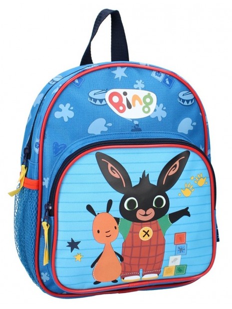 Detský predškolský batoh s predným vreckom Zajačik Bing a Flop