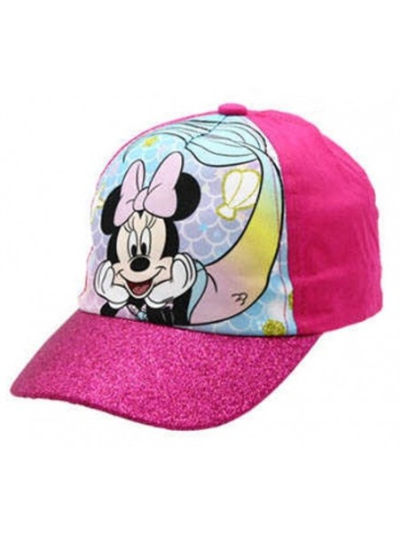 Dievčenská šiltovka Minnie Mouse - tm. ružová
