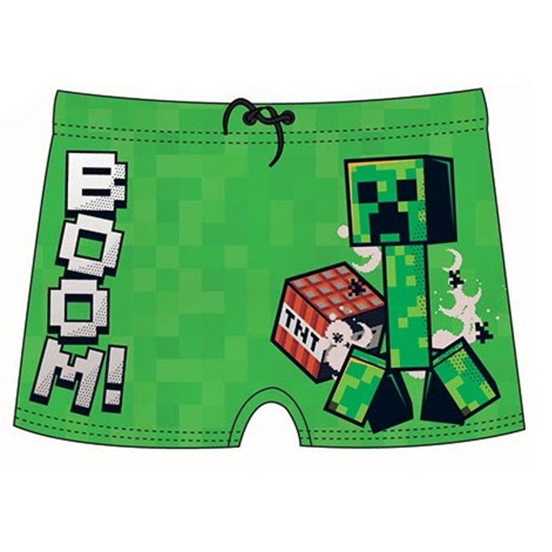 Chlapčenské plavky / boxerky Minecraft - zelené