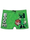 Detské plávacie šortky/boxerky s motívom počítačovej hry Minecraft. Plavky zdobia obrázok obľúbeného Creepera. Plavky majú v páse gumu a šnúrku na stiahnutie. Zadná strana je zelená.
