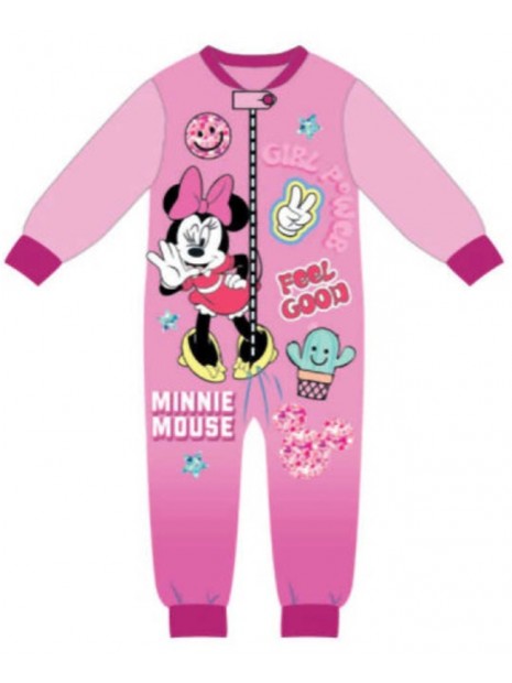 Dievčenské pyžamo overal Minnie Mouse - sv. ružové