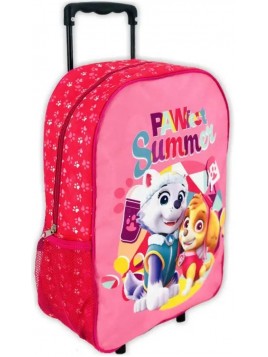 Dětský cestovní kufr na kolečkách Tlapková patrola - PAW PATROL - růžový