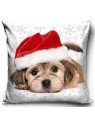 Dekorační vánoční povlak na polštář - roztomilé štěně