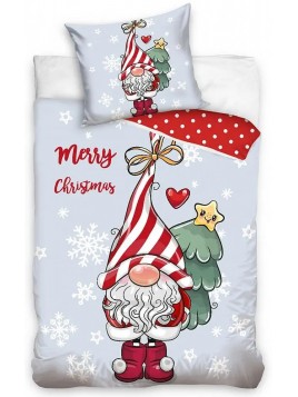 Bavlnené posteľné obliečky vianočný Škriatok