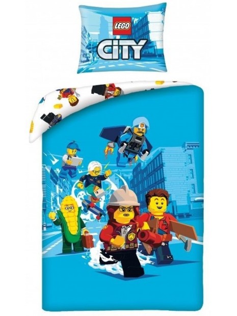 Chlapčenské bavlnené posteľné obliečky LEGO City