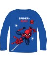 Chlapčenské bavlnené tričko s dlhým rukávom Spiderman - modré