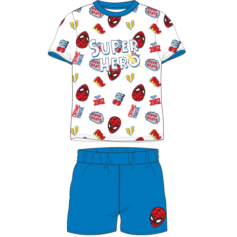 Chlapecké bavlněné letní pyžamo Spiderman MARVEL - modré
