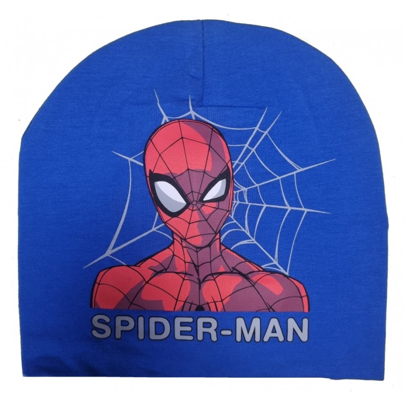 Chlapčenská prechodová čiapka Spiderman - modrá