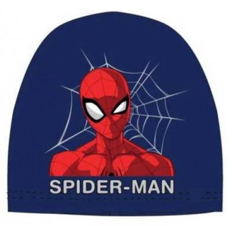 Chlapčenská prechodová čiapka Spiderman - tm. modrá