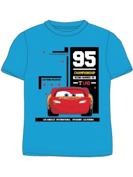 Chlapčenské tričko s krátkym rukávom Autá - Blesk McQueen - modré