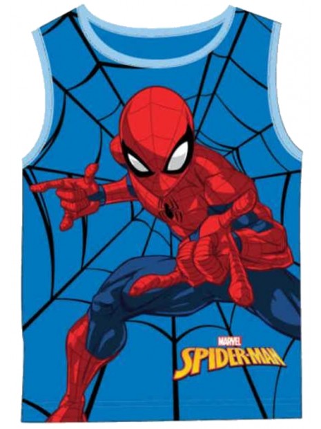 Chlapčenské bavlnené tričko (nátelník) Spiderman - modré