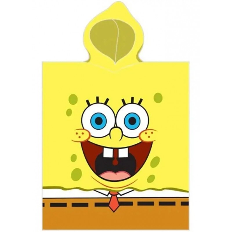 Dětské bavlněné pončo osuška s kapucí Spongebob